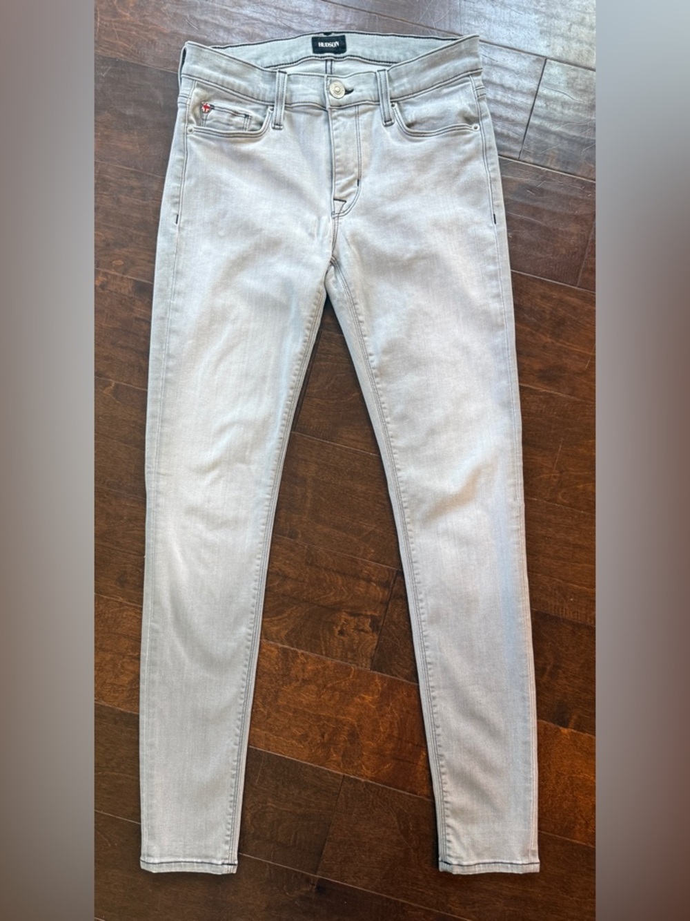 HUDSON Krista Super Skinny Grey Jeans